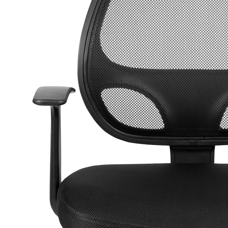 Mid-Back Mesh Swivel Task Office Chair with T-Arms - Office Furniture - 21"D x 24"W x 34.25" - 39"H