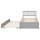 preview thumbnail 8 of 7, Twin Size Platform Bed with Trundle Bed, Wooden Twin Bed Frame with Headboard and Solid Wood Slats Support for Kids,Teen,Adult