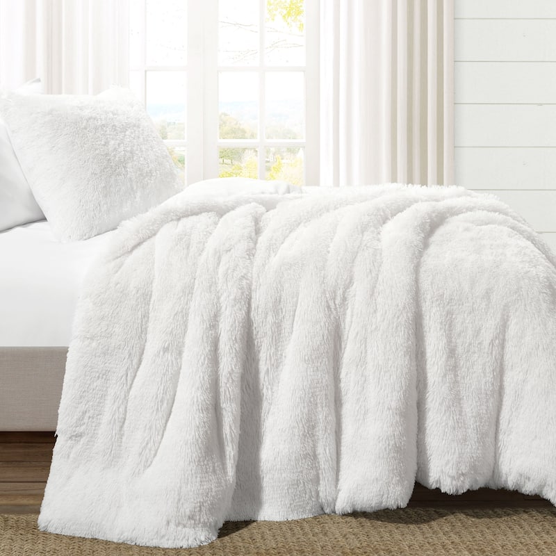 Lush Decor Emma Faux Fur Comforter Set