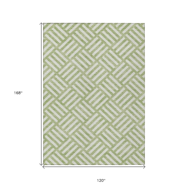 HomeRoots Geometric Transitional Rectangle Outdoor Rug