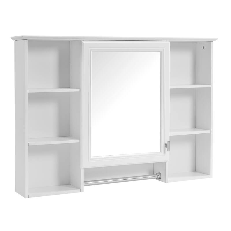 Roomfitters 42 Inch 3-in-1 Wall Mount Medicine Cabinet, Mirror Storage with Adjustable Shelf & Soft Close Doors
