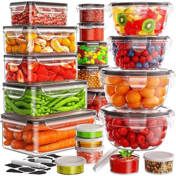 40 PCS Sealed Food Storage Boxes with Lids (20 lids and 20 containers ...