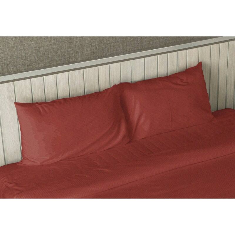 King Size Luxury Comfort 1800 Series 4-piece Bed Sheet Set - Red