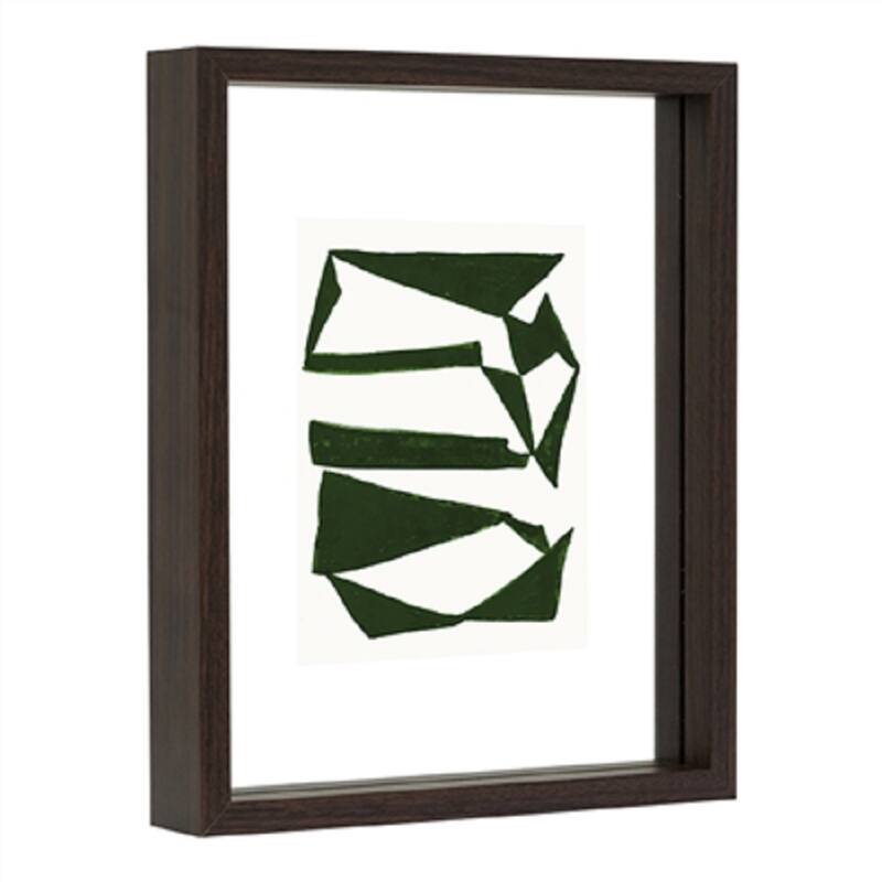 Floating Walnut Picture Frame - for a 7.75" x 9.75" Photo - Dark Brown