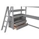 preview thumbnail 9 of 25, Solid Pine Wood Twin Size Loft Bed With Desk and Drawers