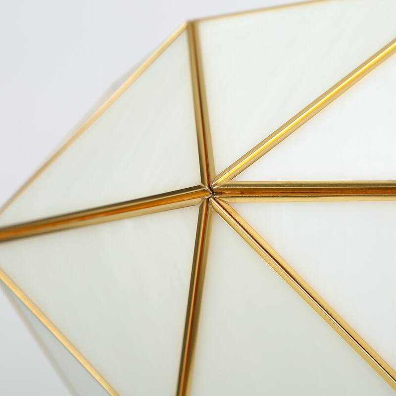 Mid-Century Modern 5-Light Gold Drum Chandelier for Dining Living Room Bedroom - Gold&Brass - 23.6" Dia. x 8.3" H
