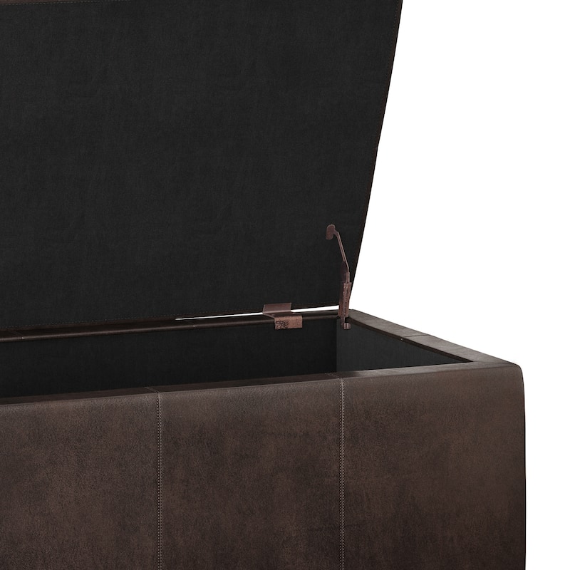WYNDENHALL Cambridge 48 inch Wide Contemporary Rectangle Storage Ottoman