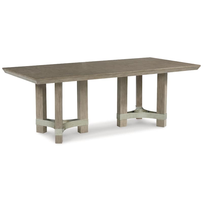 Signature Design by Ashley Chrestner Gray Dining Table - 41"W x 84"D x 30"H