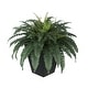 preview thumbnail 2 of 5, Faux Fern in Square Zinc Planter