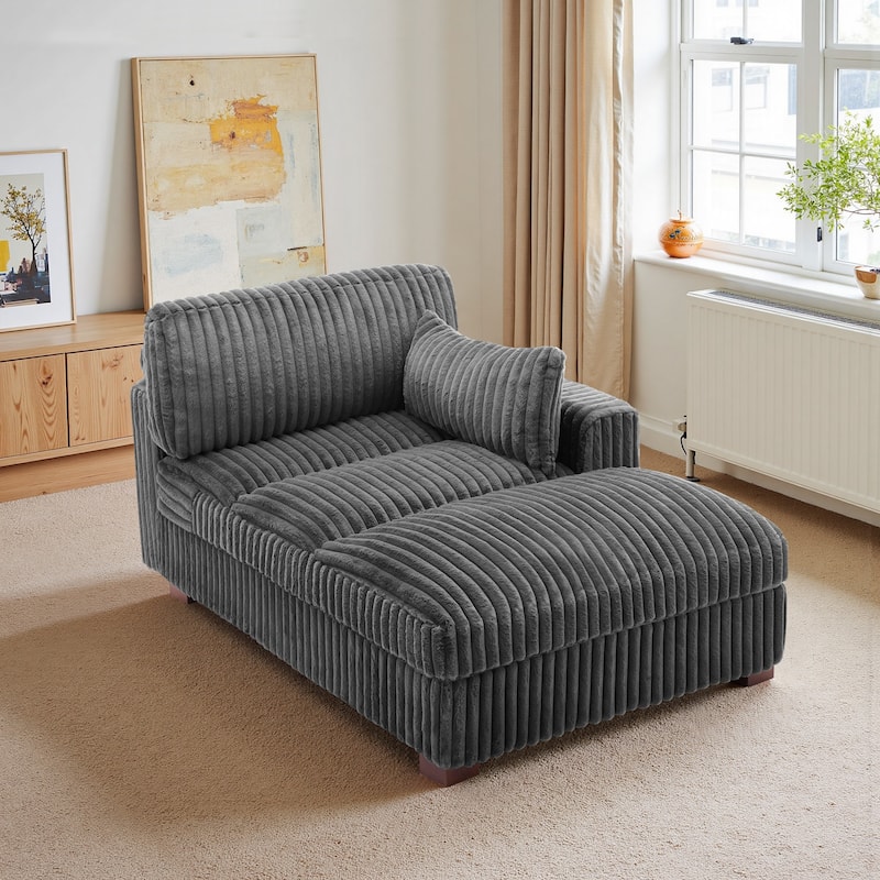 Oversized L-Shape Upholstered Chaise Lounge Sofa Couch