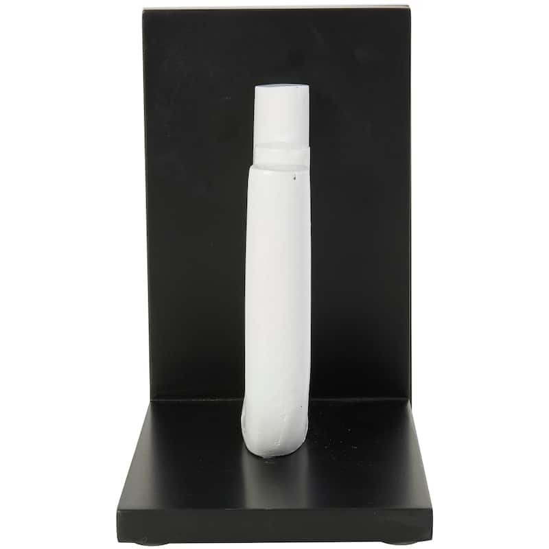 CosmoLiving by Cosmopolitan Black or White Wooden Bookends with White or Black Stands (Set of 2)