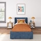 preview thumbnail 2 of 20, Max and Lily Twin-Size Upholstered Bed with Rectangular Headboard