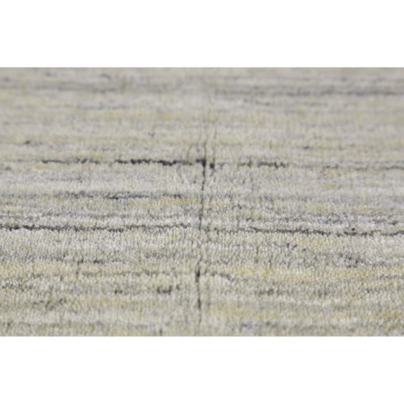 Hand Knotted Oriental 100% Wool Carpet Tribal Animal Pictorial Greys & Charcoal Gabbeh Area Rug - 8' 1'' X 5' 7''