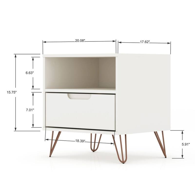 Carson Carrington Bandene Mid-century Modern 1-drawer Wood Nightstand