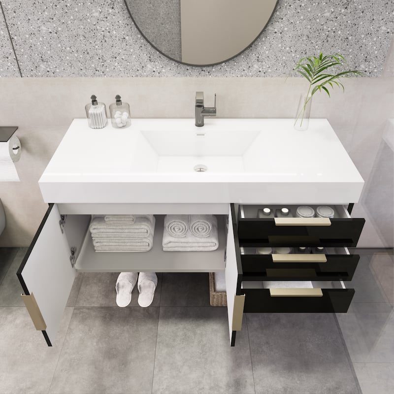 Noble 48" Wall Mounting Vanity with Reinforced Acrylic Sink