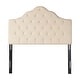 preview thumbnail 10 of 28, Marlen Adjustable Full/ Queen Tufted Fabric Headboard by Christopher Knight Home