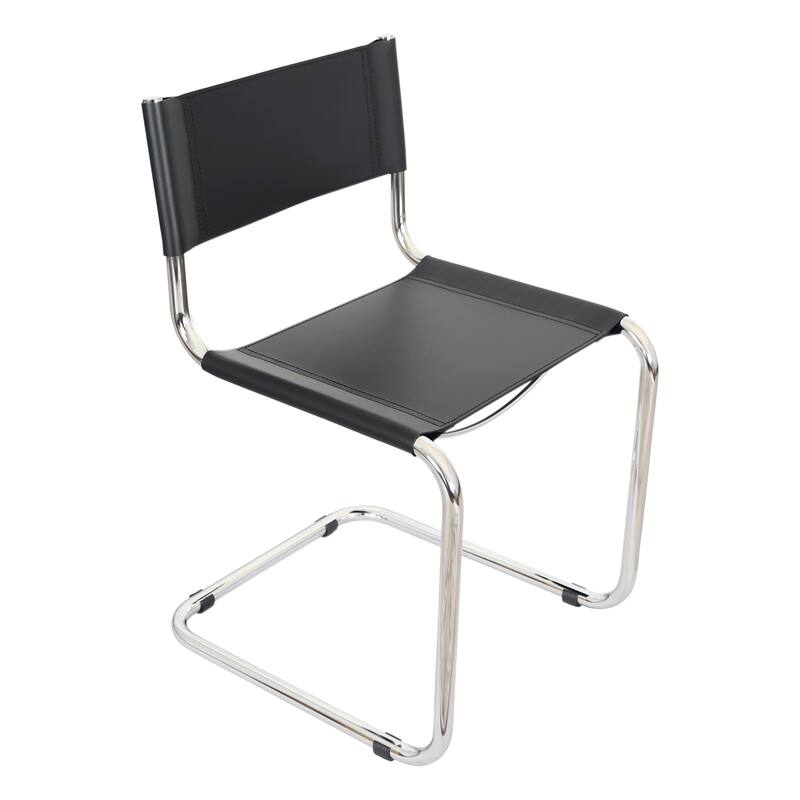 Breuer Chair Company Mart Stam Cantilever Side Chair w/ Chrome Frame (Various Bonded Leather Colors)