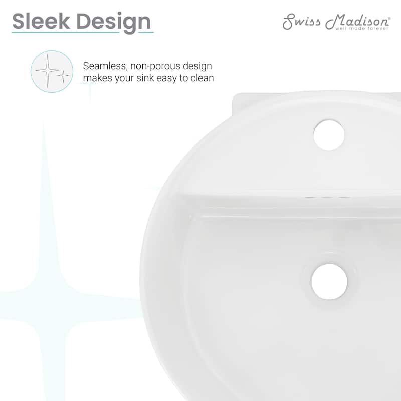 Swiss Madison SM-WS342 Monaco 18" Circular Ceramic Wall Mounted