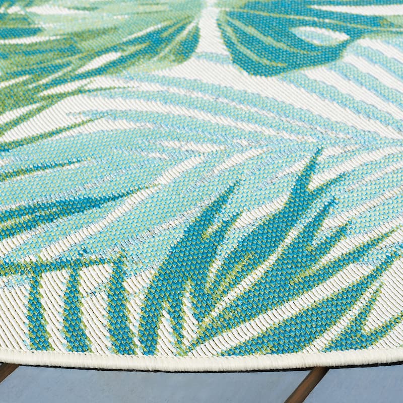 SAFAVIEH Barbados Asimina Tropical Indoor/ Outdoor Waterproof Patio Backyard Rug