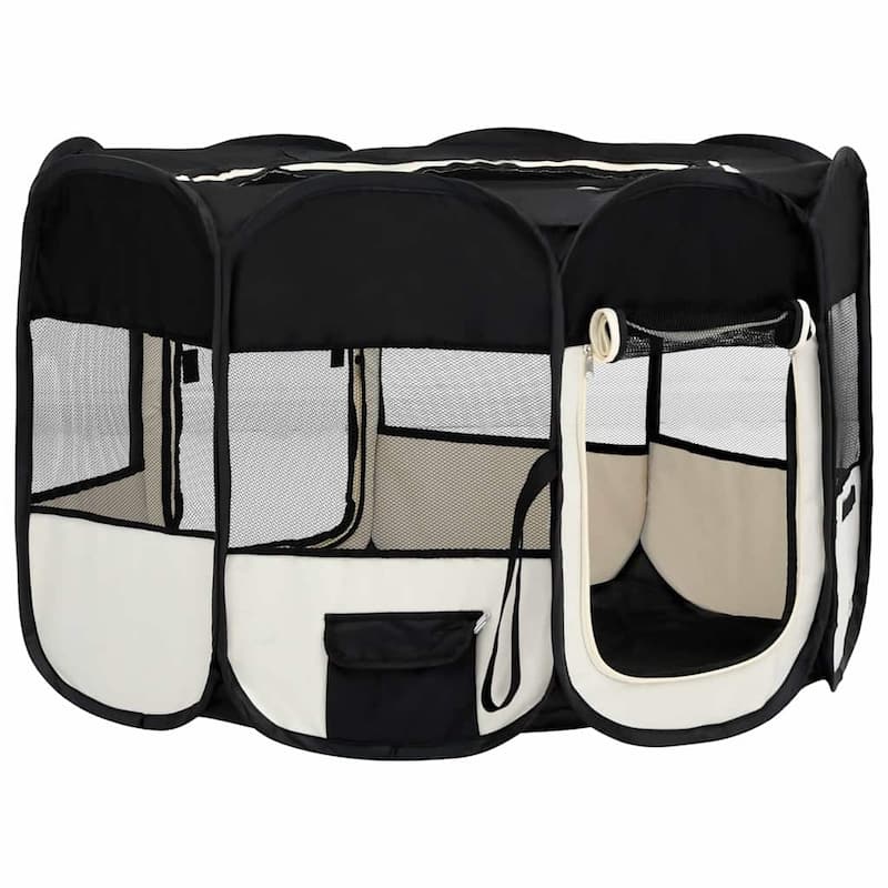 vidaXL Foldable Dog Playpen with Carrying Bag Dog Kennel Puppy Run Playpen