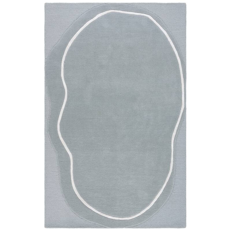 SAFAVIEH Handmade Fifth Avenue Elisete Modern Wool Rug - 5' x 8' - Grey/Ivory