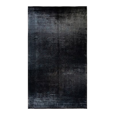 Overton Hand Knotted Wool Vintage Inspired Modern Contemporary Overdyed Brown Area Rug - 10' 2" x 17' 9"