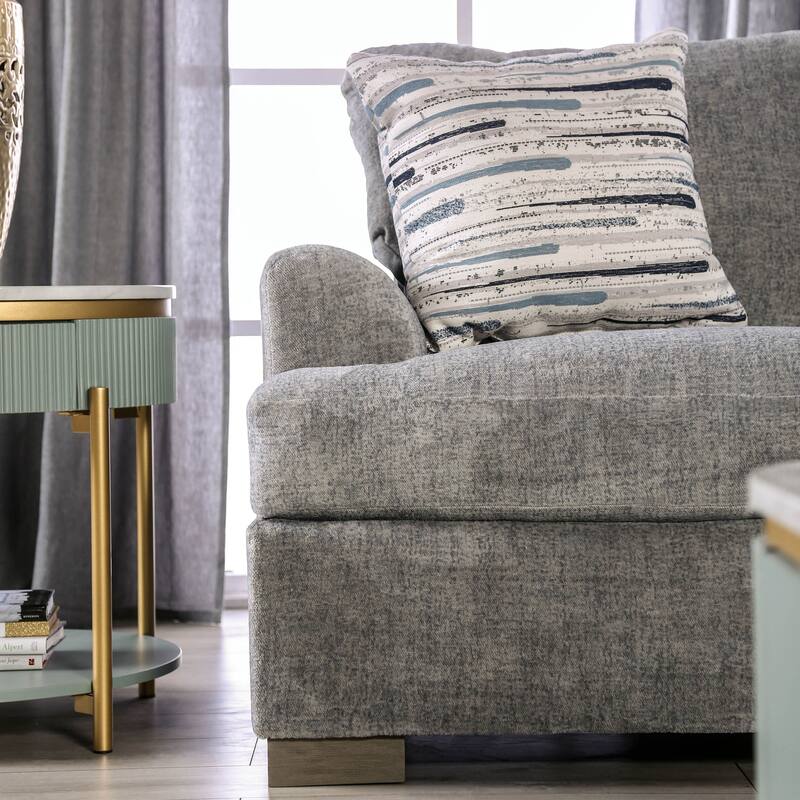 Nort Transitional Fabric Padded Flared Arms Sofa by Furniture of America