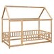 preview thumbnail 34 of 50, Twin Size Wooden Bed House Bed with House Roof Frame