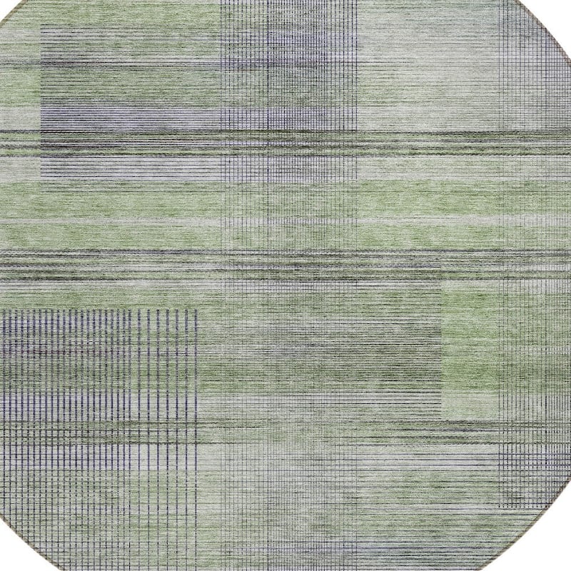 HomeRoots Striped Transitional Rectangle Outdoor Rug