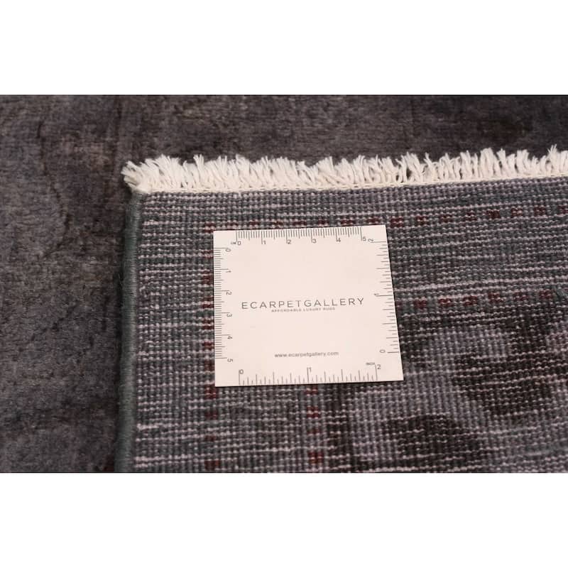 ECARPETGALLERY Hand-knotted Vibrance Grey Wool Rug - 6'0 x 8'7
