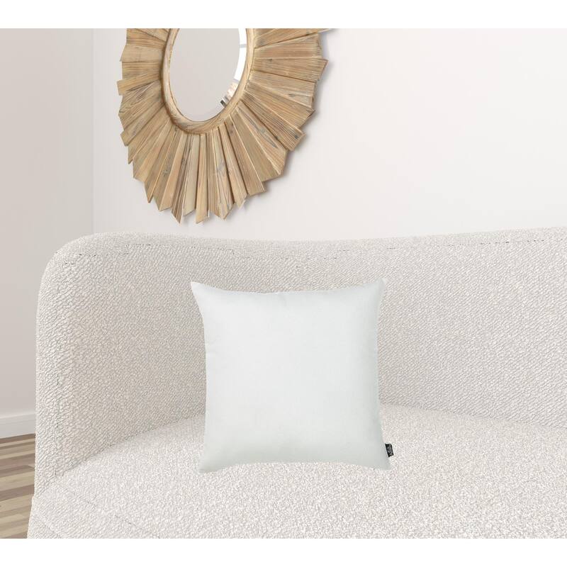HomeRoots Set of Two 18" Aqua Blue Fabric Throw Pillow Covers