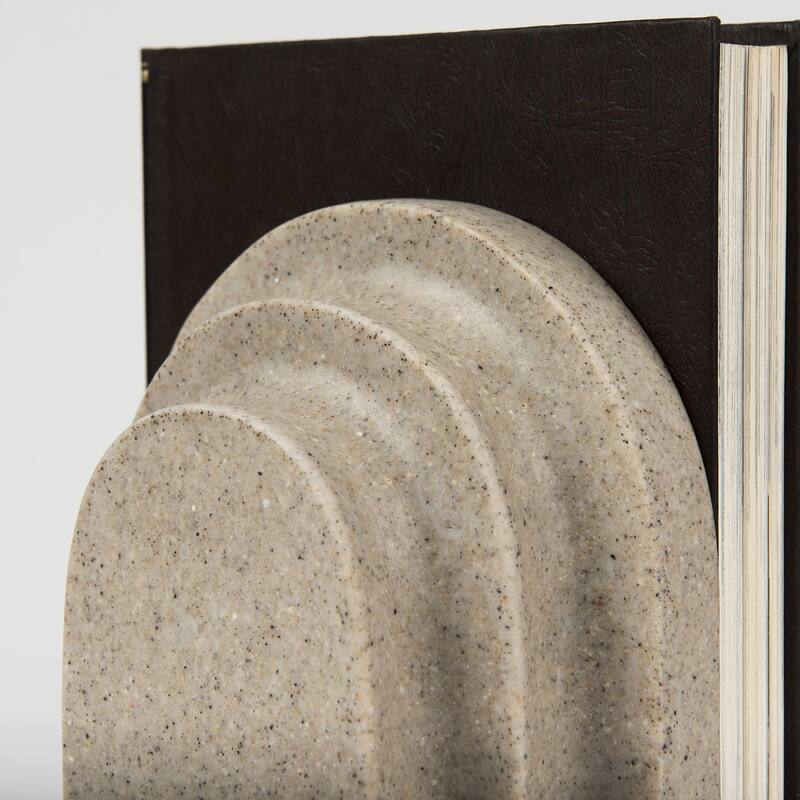 Empire Granite Resin Arc Book End Set