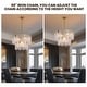 preview thumbnail 2 of 14, 20 in. Gold Modern Glass Chandelier 5-Light Glam Dimmable Pendant Light Fixture for Dining Room