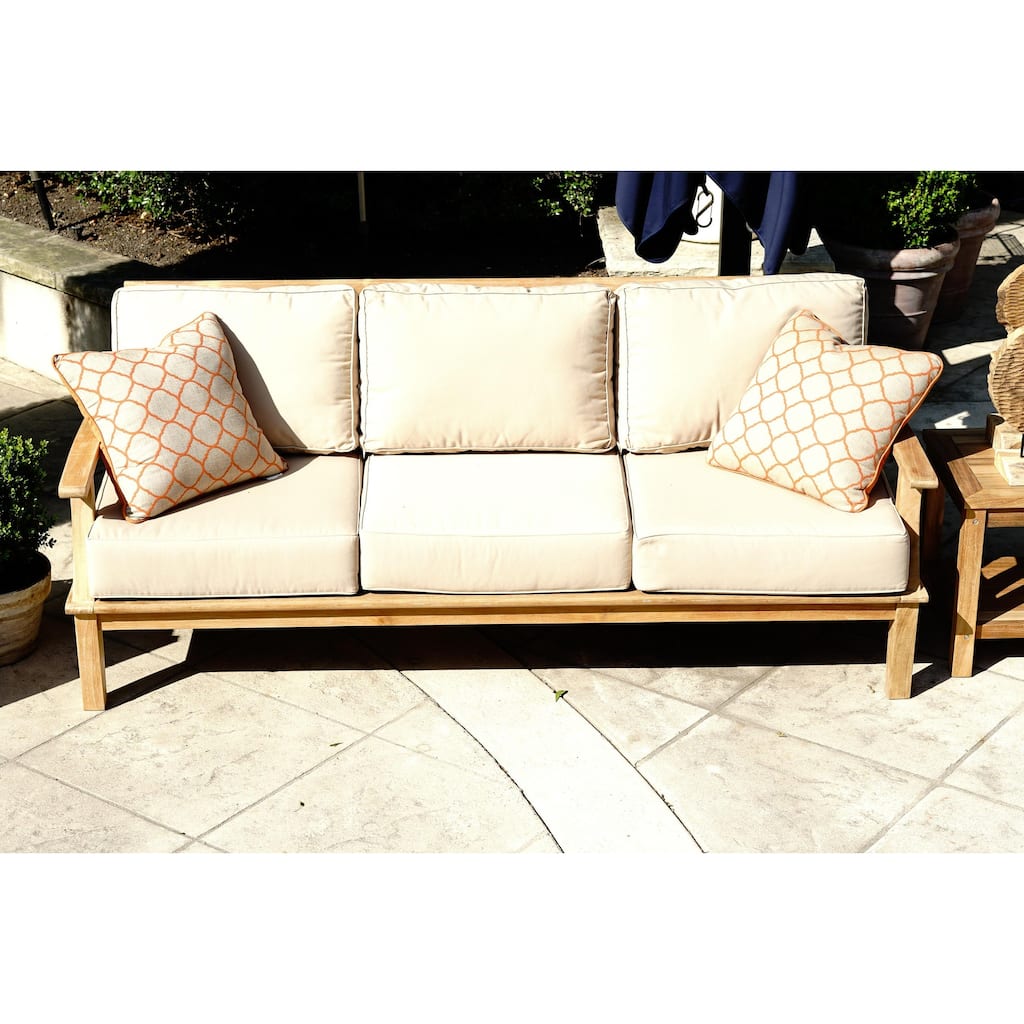 Posh Pollen Laurel Teak 82"Outdoor Sofa