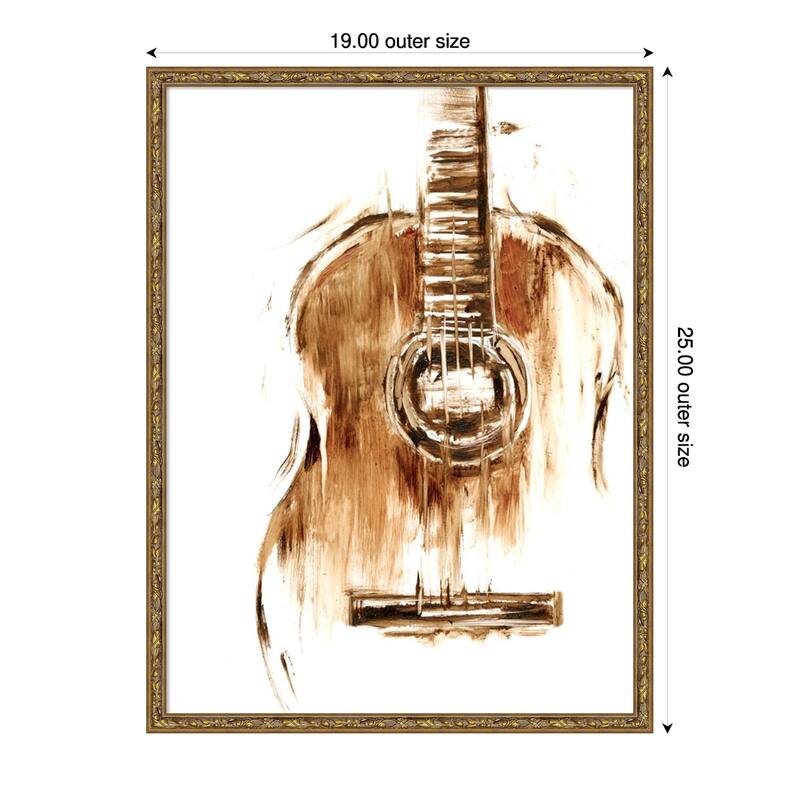 Instrumental No. 2 by Ethan Harper Wood Framed Wall Art Print - Belvedere Bronze