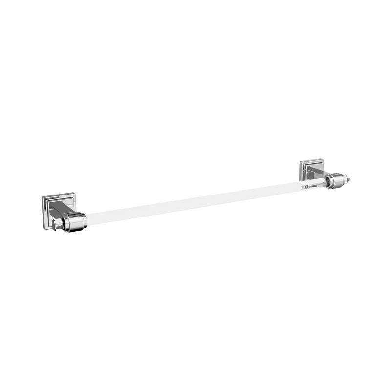 Amerock Glacio Contemporary Towel Bar - 18" - Clear/Chrome