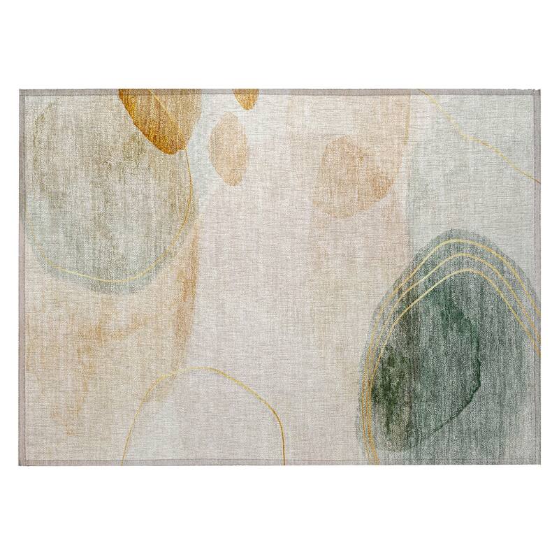 Belu Artistic Abstract Weather Resistant Timeless Fusion Outdoor Rug