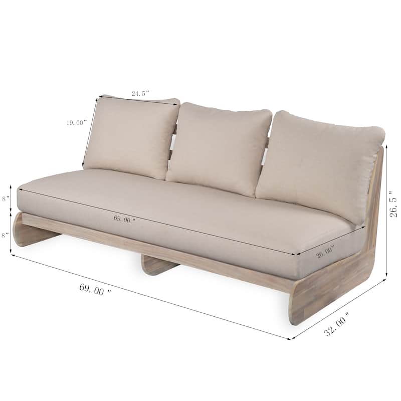 Christopher Knight Home - Marigold Acacia Wood Outdoor 3-Seater Sofa