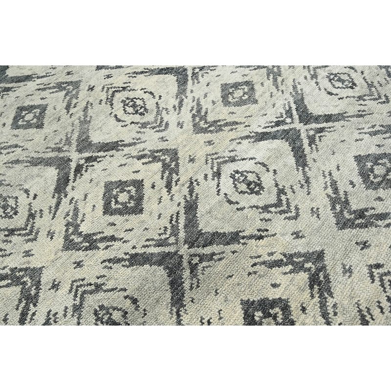 Hand Knotted Turkish Oushak Gray 100% Wool Modern Oriental Area Rug