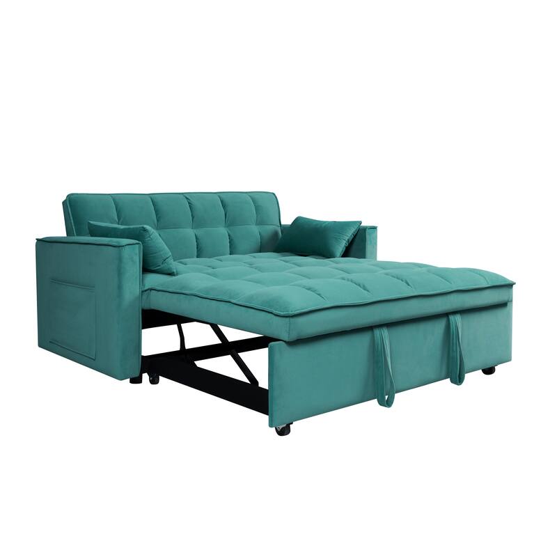 Chenille Interior Lazy Sofa Chaise longue Armchair with three pillows and armrestsSleeping Sofa