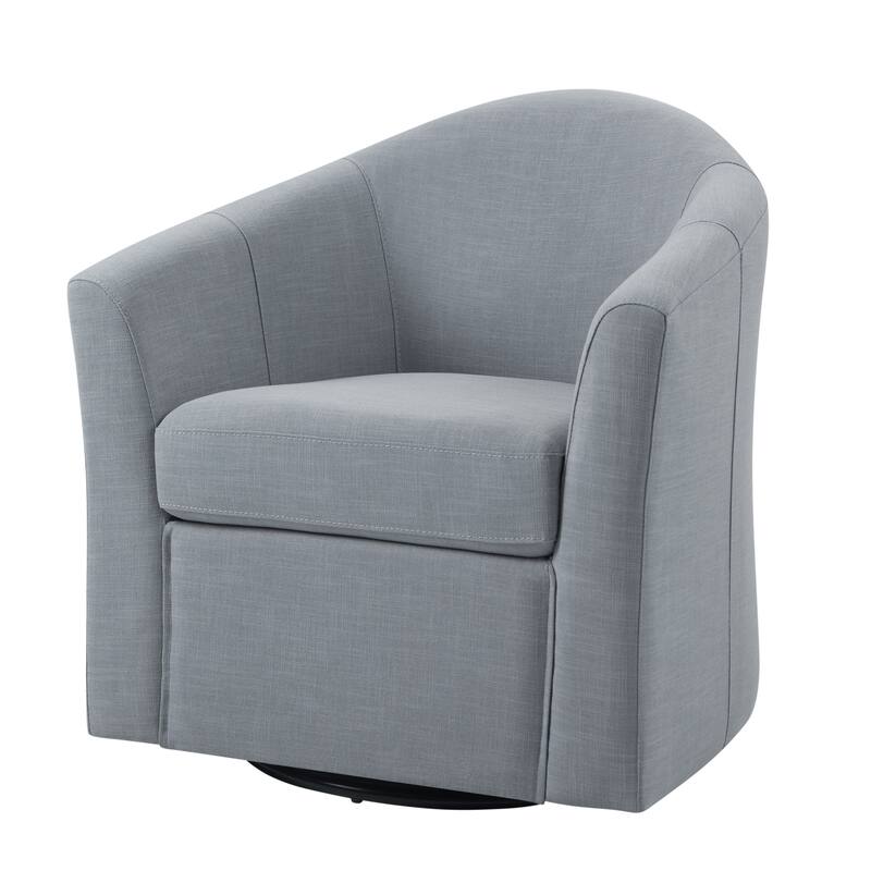 Modern Upholstered Swivel Barrel Chair Living Room Accent Chair