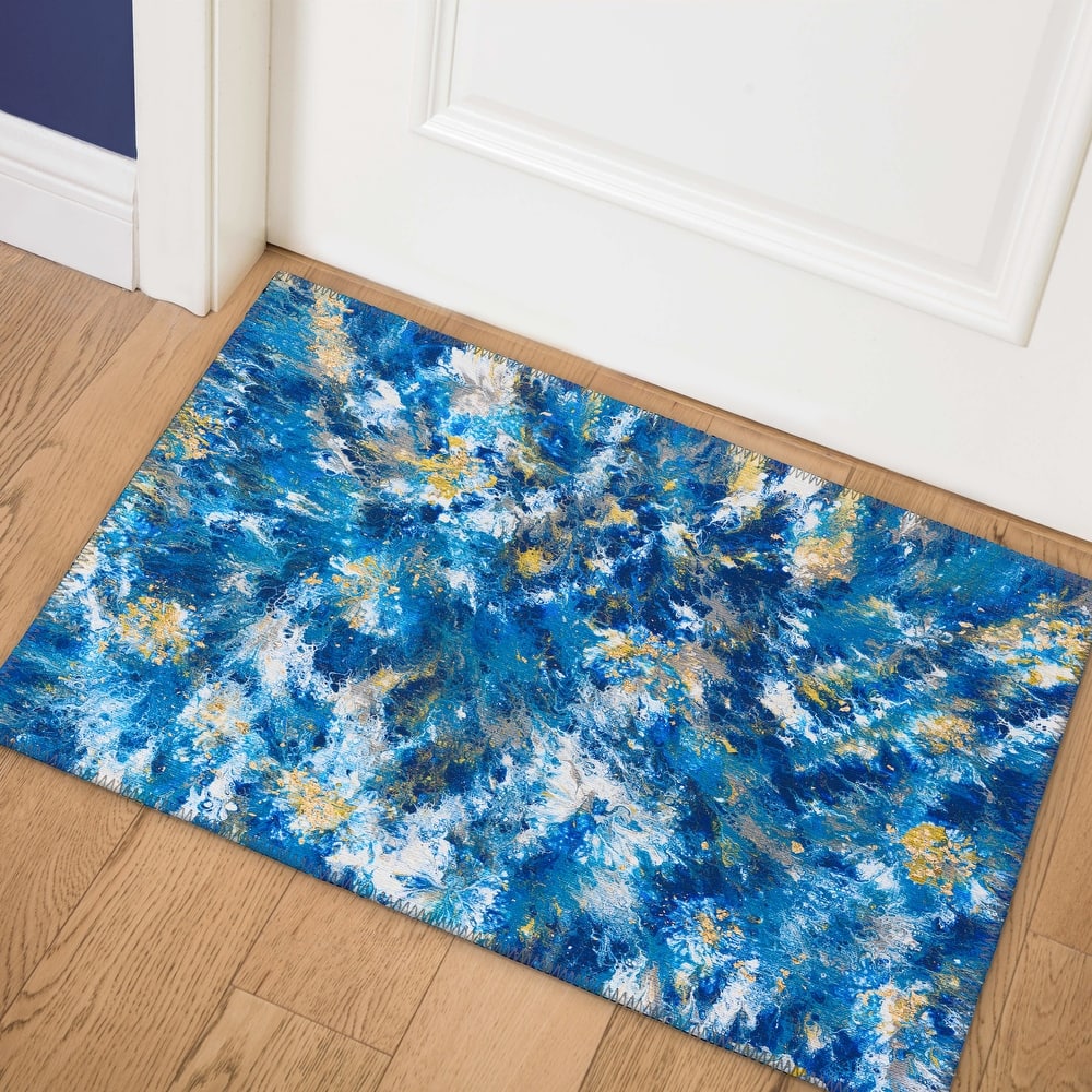 Indoor/ Outdoor Addison Karina Abstract Washable Area Rug