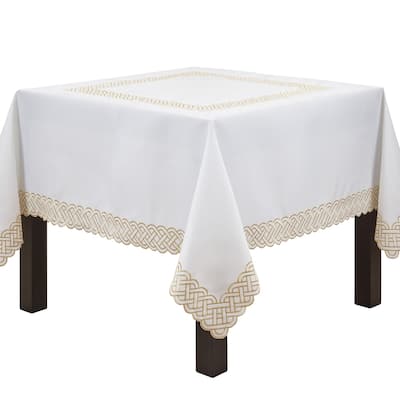Braid Embroidered Design Tablecloth