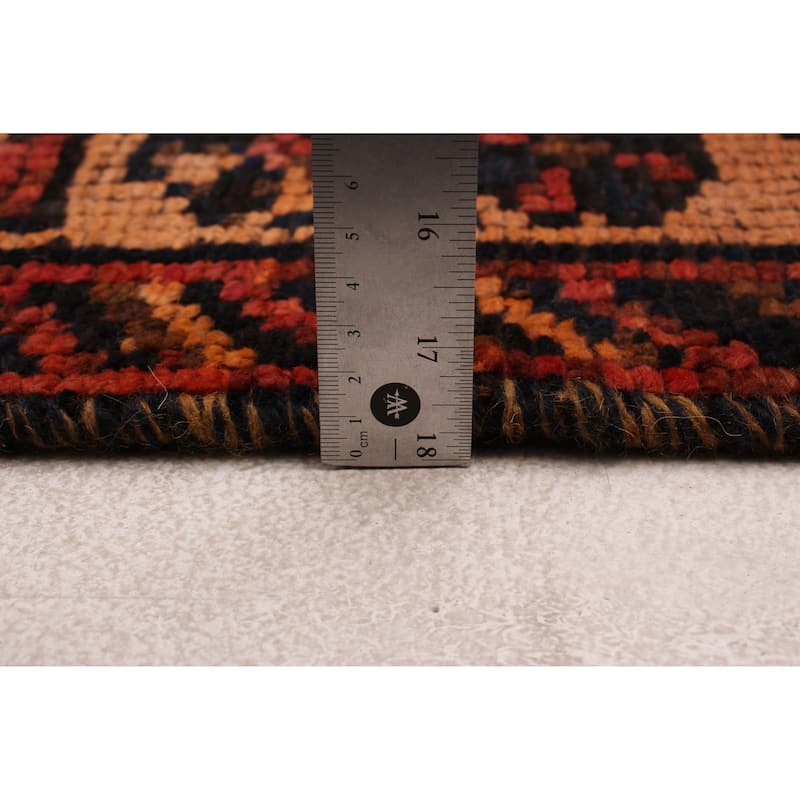 ECARPETGALLERY Hand-knotted Melis Vintage Dark Copper Wool Rug - 3'6 x 11'2