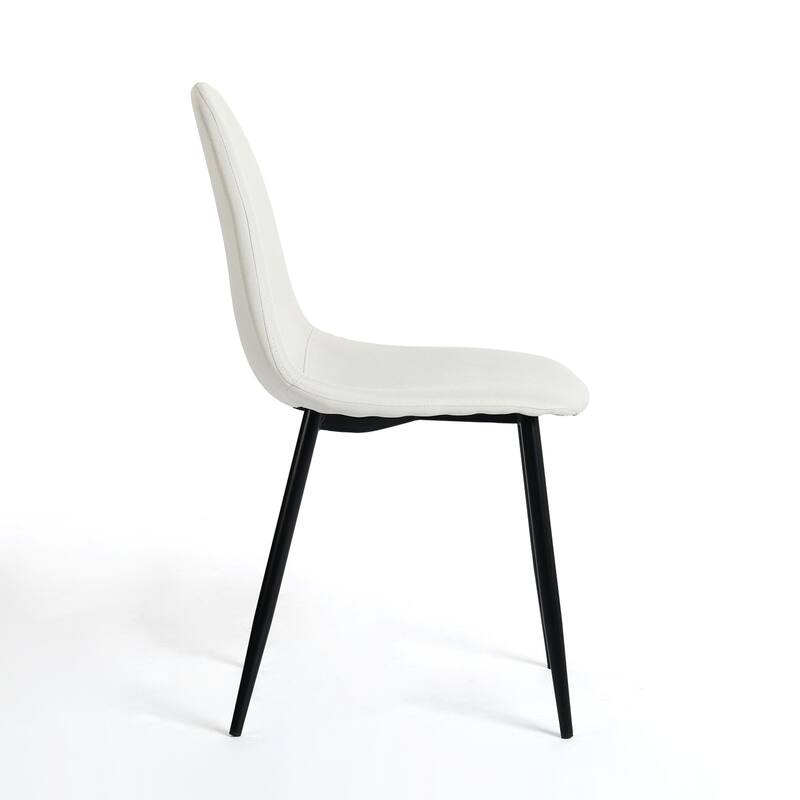 HomyLin Dining Chair Set of 4 Upholstered Fabric Armless Low Back