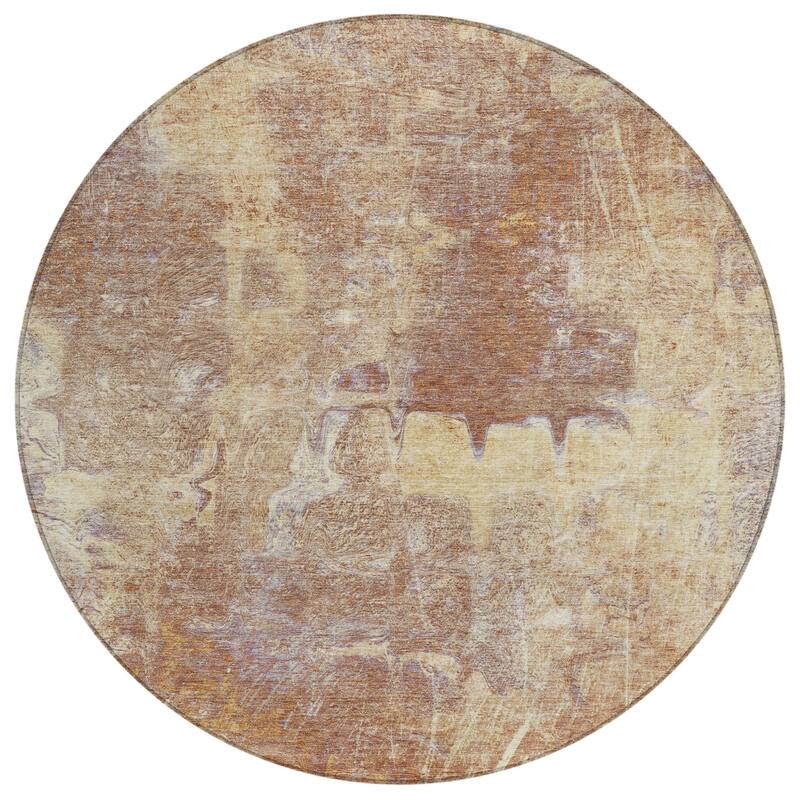 Machine Washable Indoor/ Outdoor Abstract Modern Chantille Rug