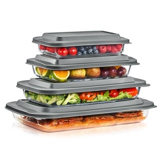 Glass Baking Dish Set with Lids