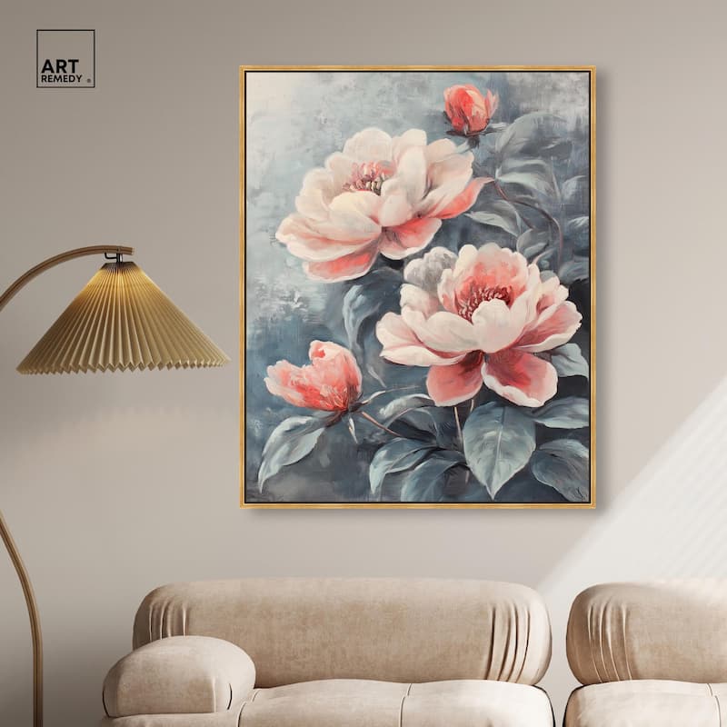 Blush Peony Canvas by Art Remedy