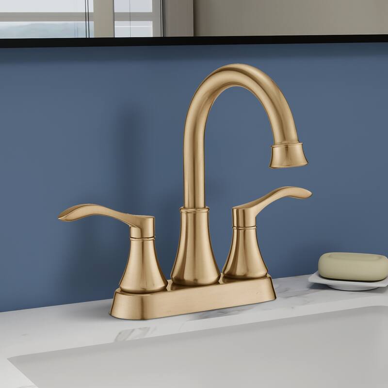 Topcraft Two Handle Bathroom Sink Faucet with Pop-Up Drainer