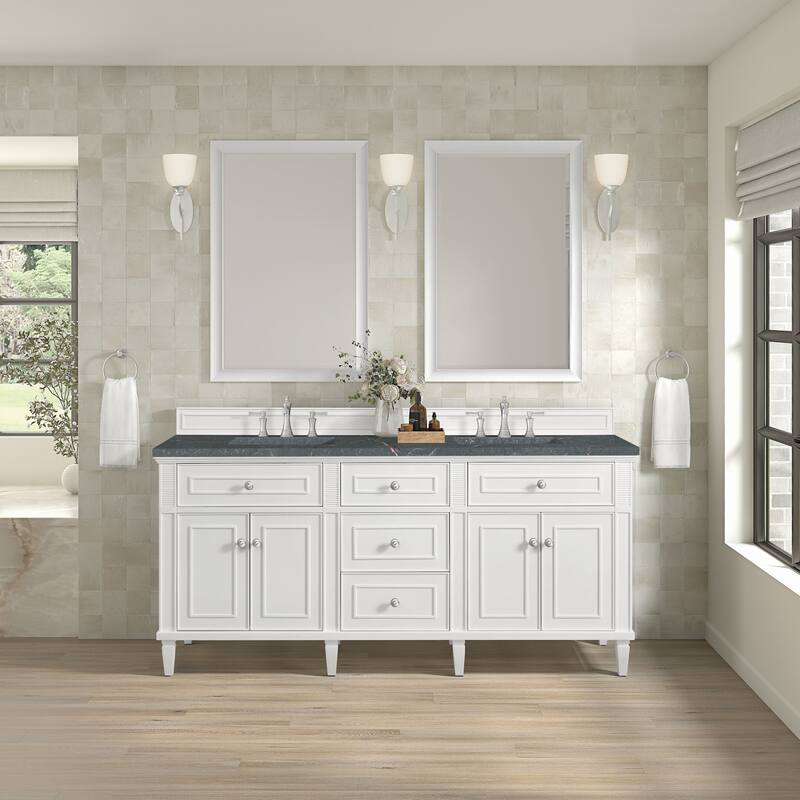 James Martin Vanities 424-V72-FPBL Lorelai 72" Free Standing Double